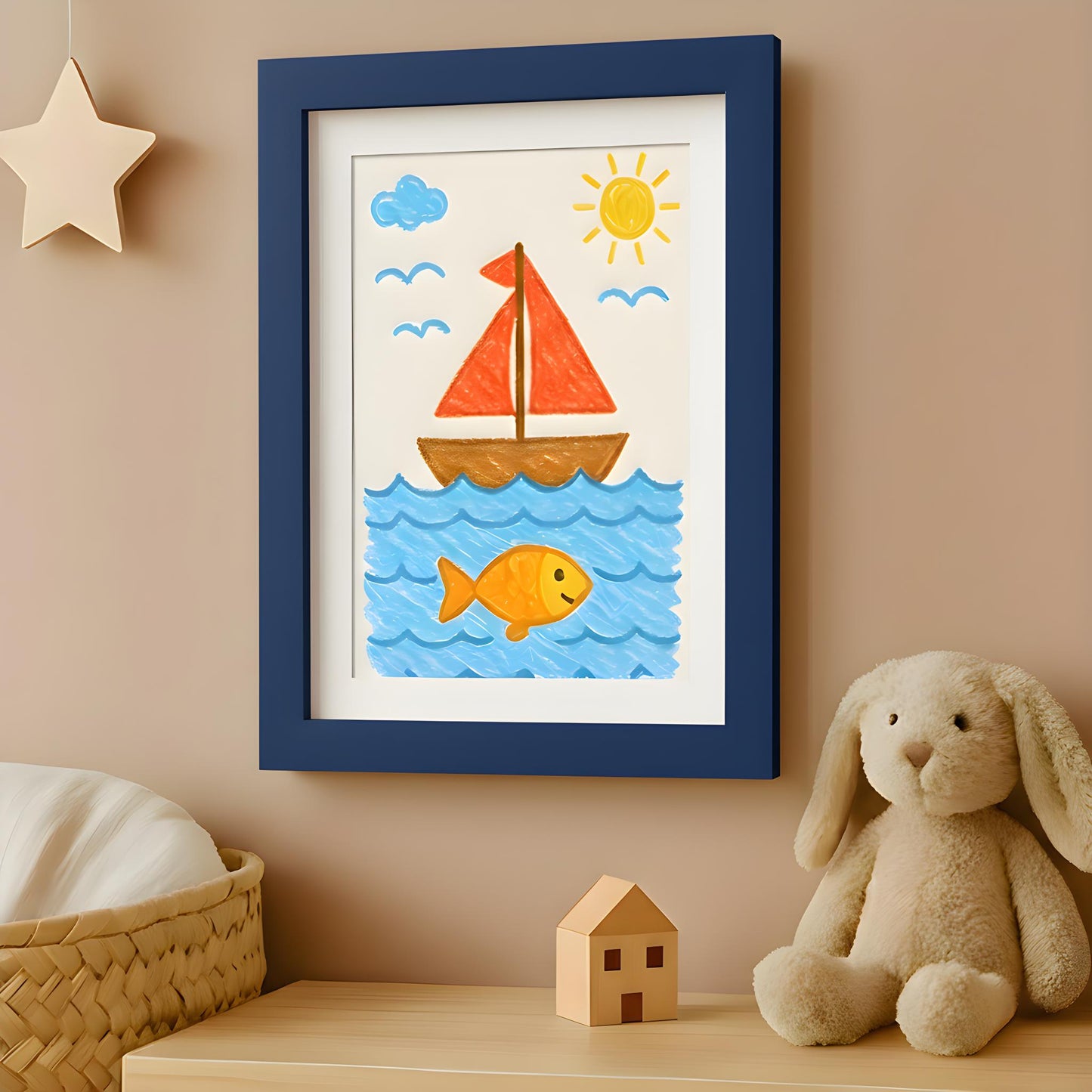 Kids Art Frame | 10x12.5 with mat | Holds up to 100 Artworks - Americanflat