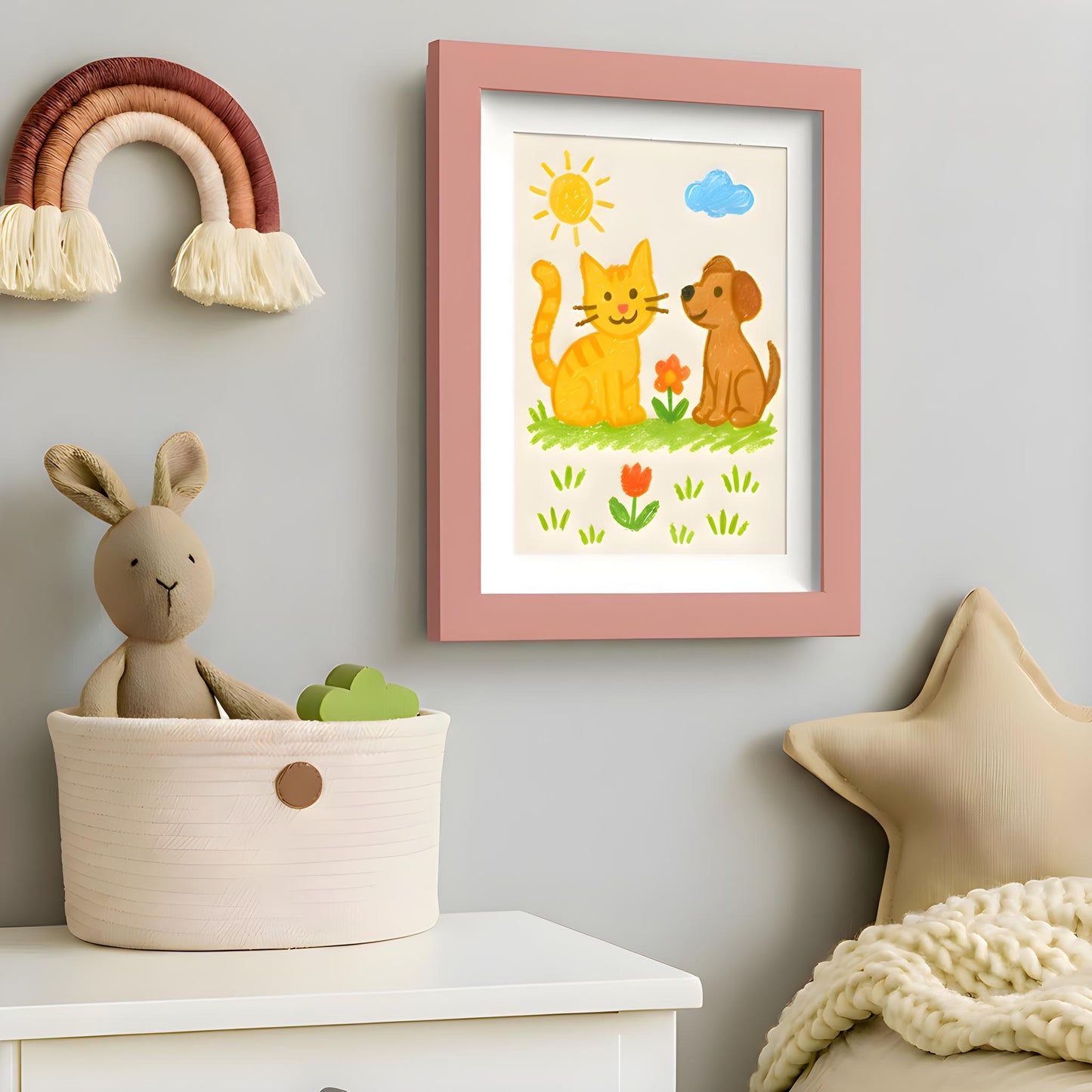 Kids Art Frame | 10x12.5 with mat | Holds up to 100 Artworks - Americanflat