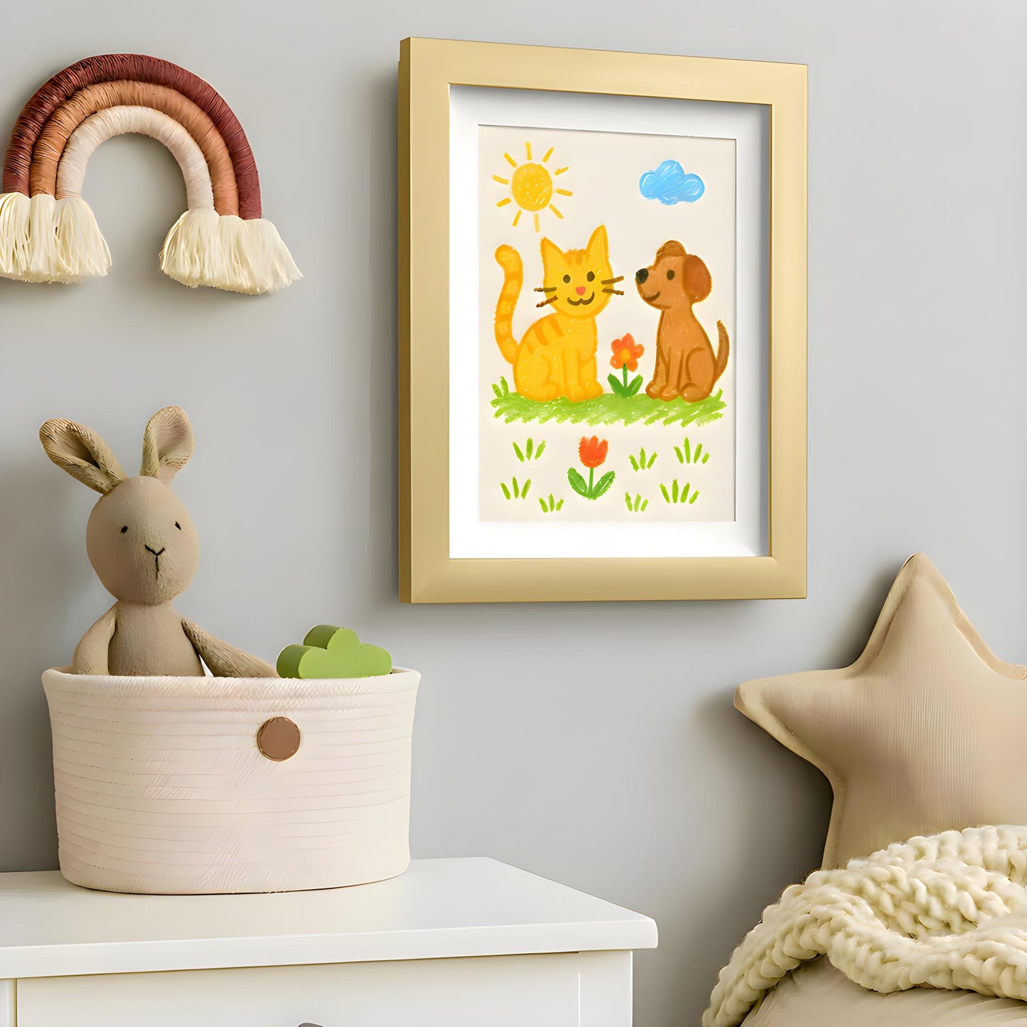 Kids Art Frame | 10x12.5 with mat | Holds up to 100 Artworks - Americanflat
