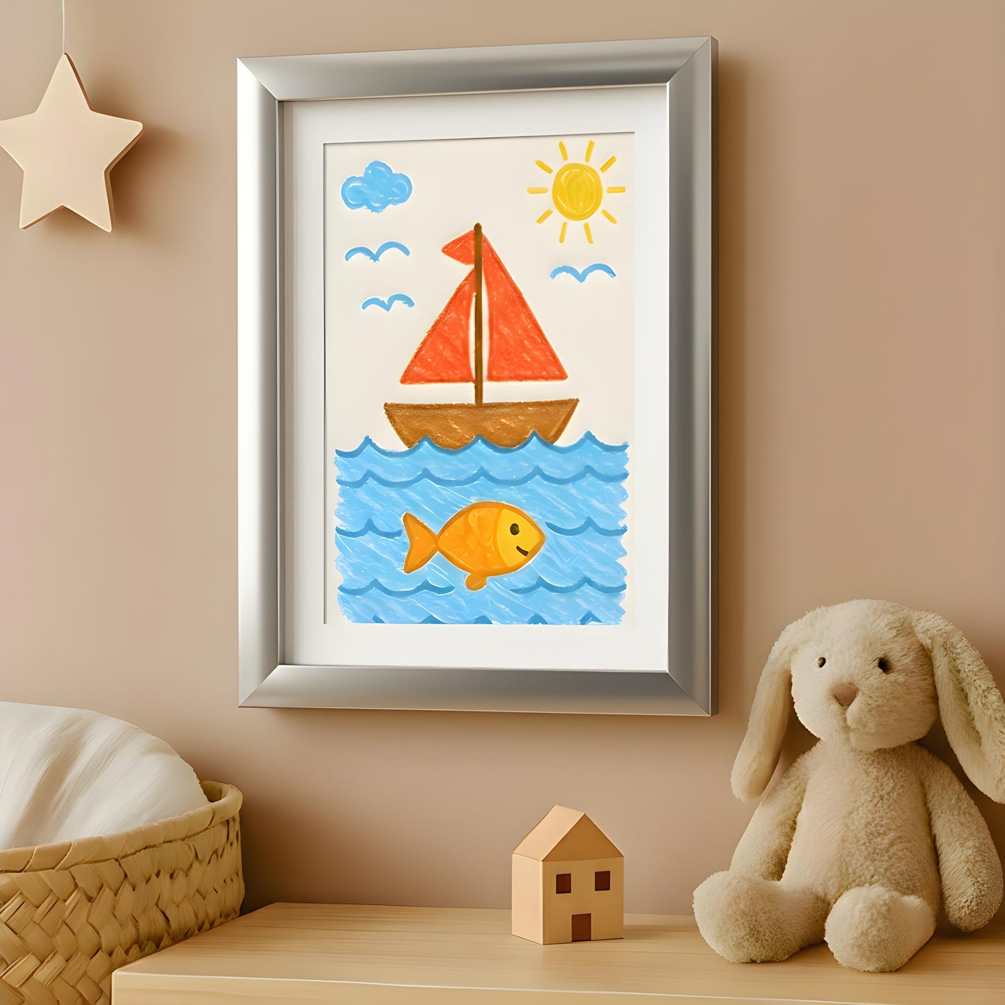 Kids Art Frame | 10x12.5 with mat | Holds up to 100 Artworks - Americanflat