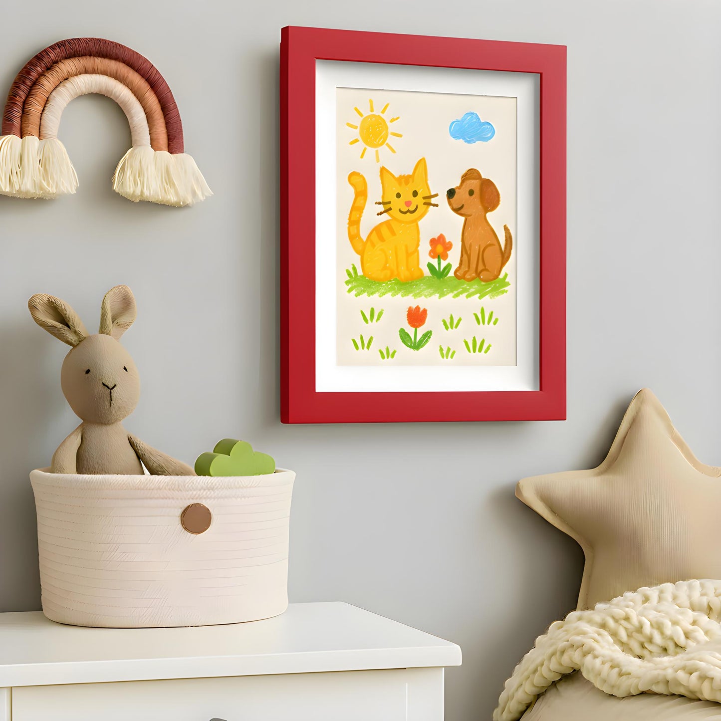 Kids Art Frame | 10x12.5 with mat | Holds up to 100 Artworks - Americanflat