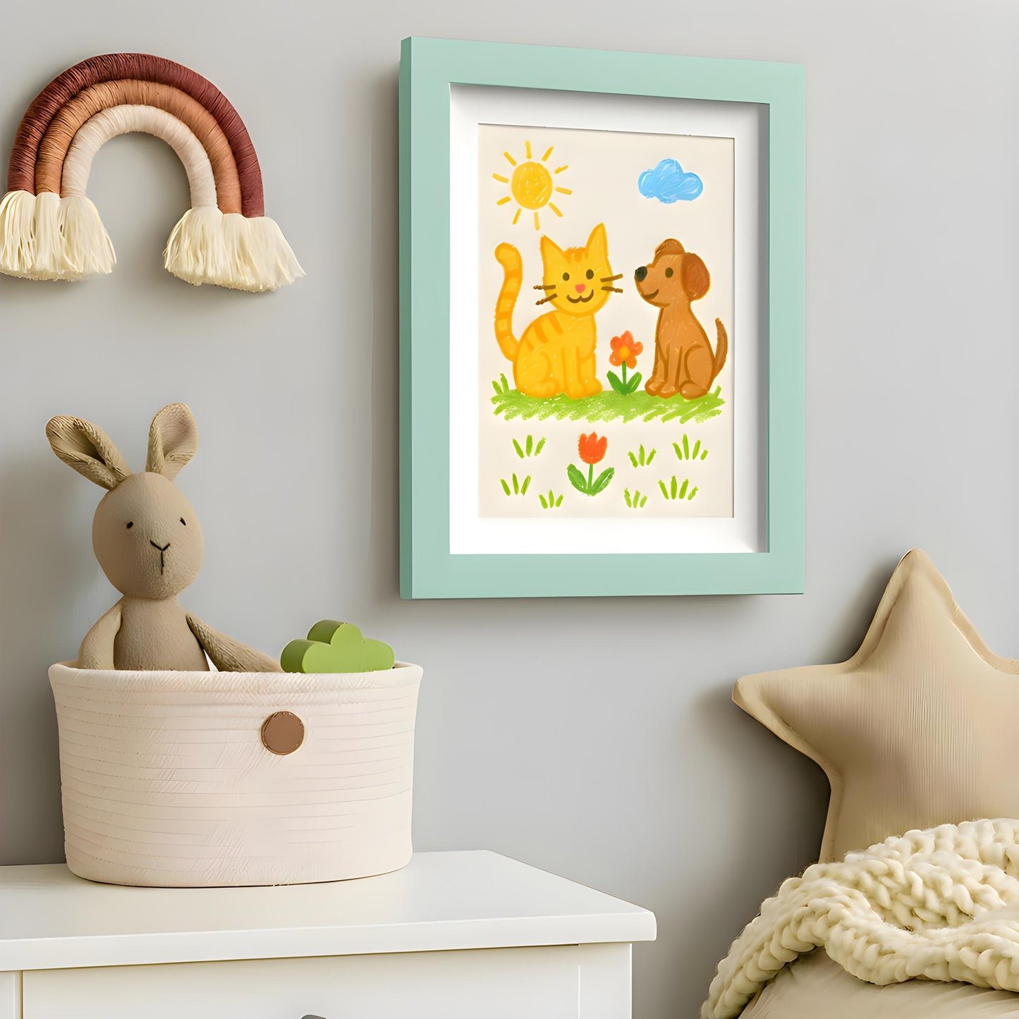 Kids Art Frame | 10x12.5 with mat | Holds up to 100 Artworks - Americanflat