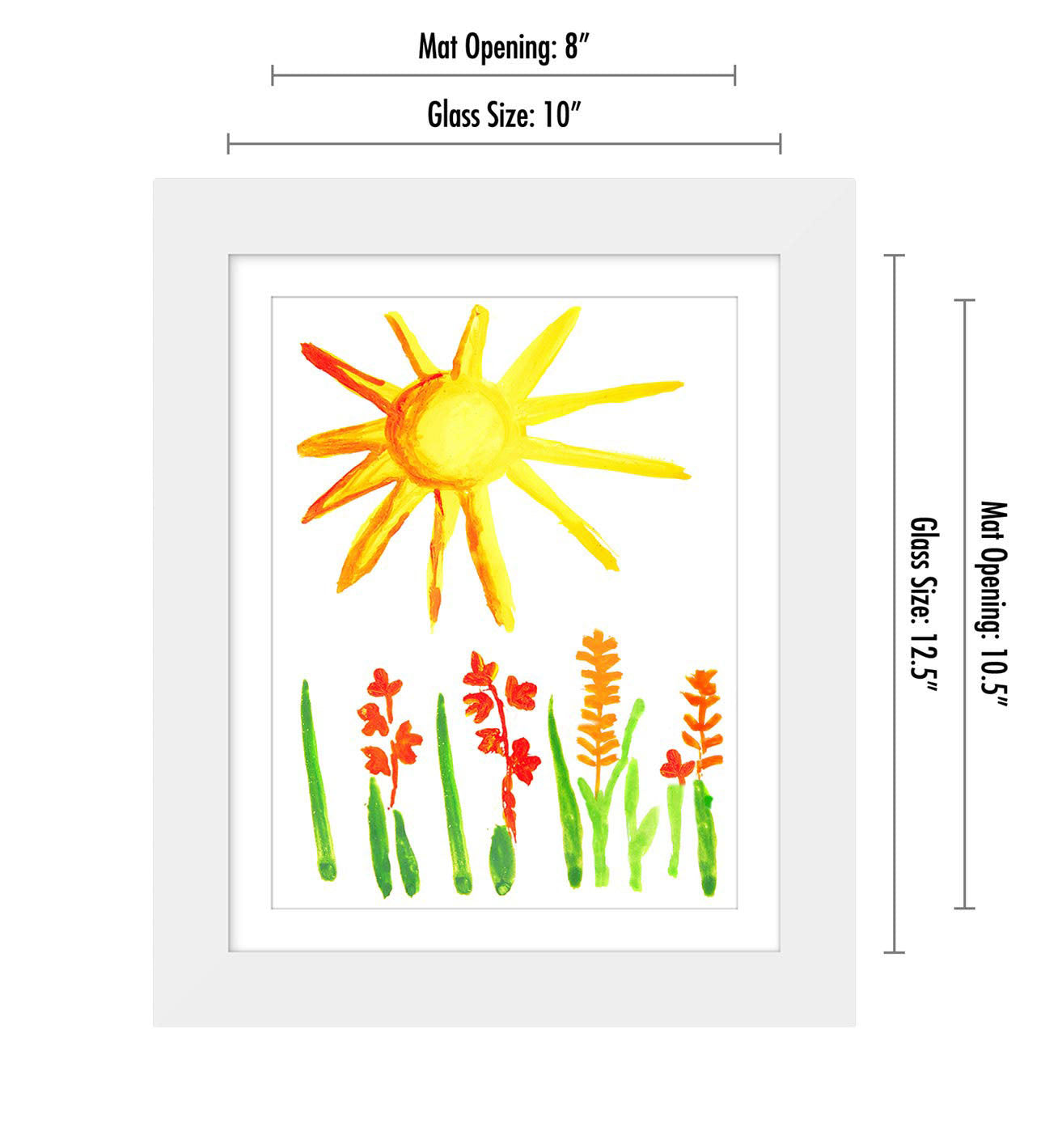 Kids Art Frame | 10x12.5 with mat | Holds up to 100 Artworks - Americanflat