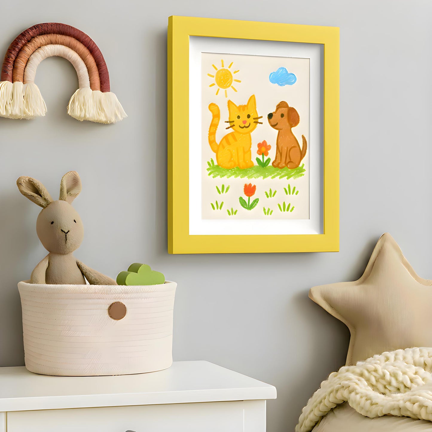 Kids Art Frame | 10x12.5 with mat | Holds up to 100 Artworks - Americanflat