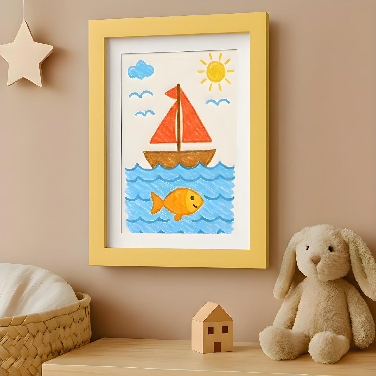 Kids Art Frame | 10x12.5 with mat | Holds up to 100 Artworks - Americanflat