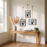 Americanflat 4x6 Floating Picture Frames with Chain | Set of 3 | Black
