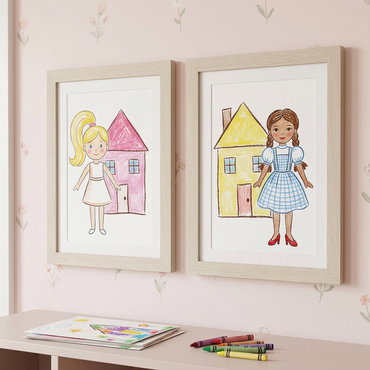 Kids Art Frame | 10x12.5 with mat | Holds up to 100 Artworks - Americanflat