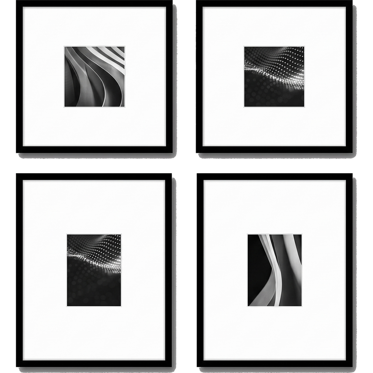 Set of 4 gallery wall frames black