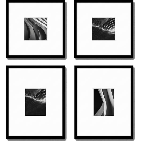 Set of 4 gallery wall frames black