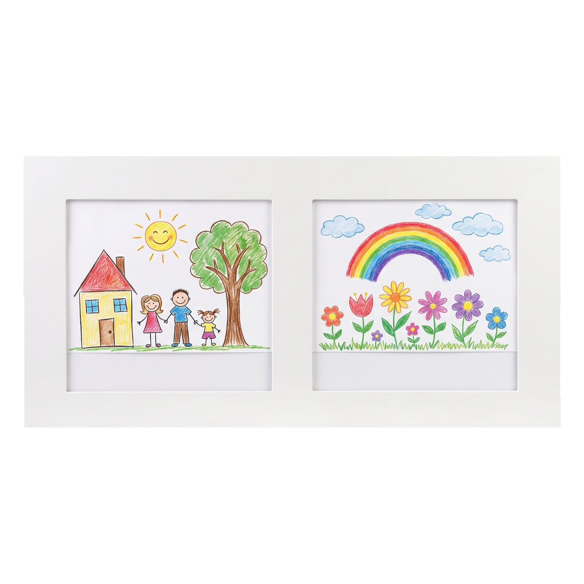 Slide-In Kids Frame White Two Openings