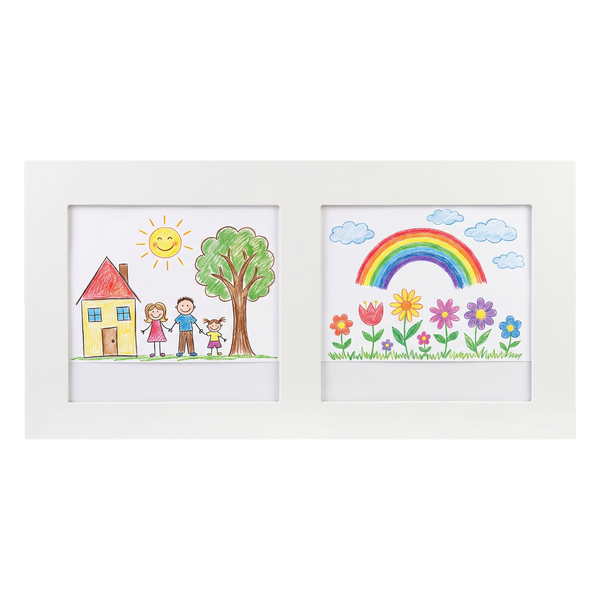 Slide-In Kids Frame White Two Openings