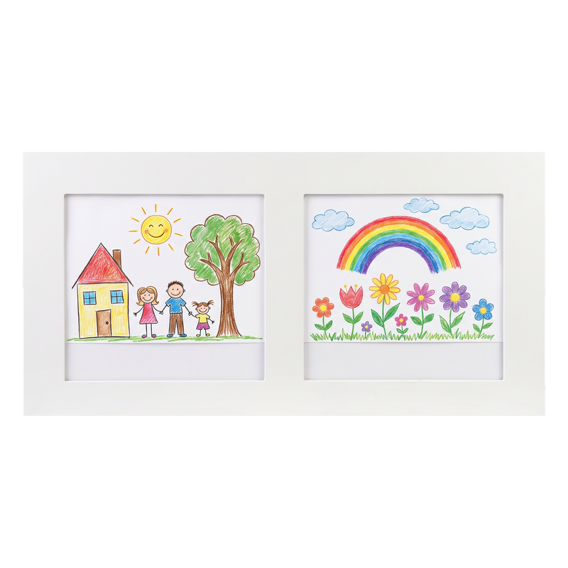 Slide-In Kids Frame White Two Openings