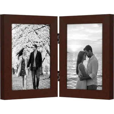 Signature Hinged Picture Frame — 8x10 / Mahogany / Doube fold