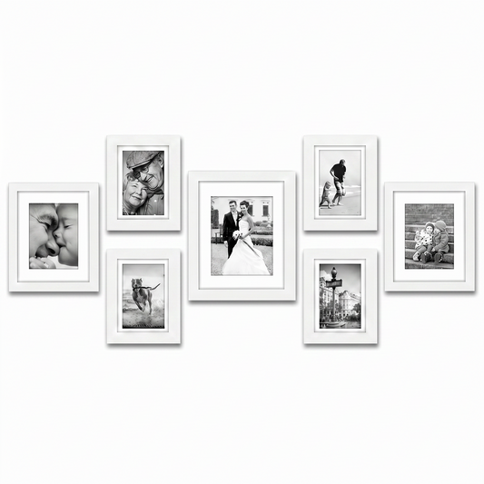 Signature Matted Gallery Wall Set White / Multi