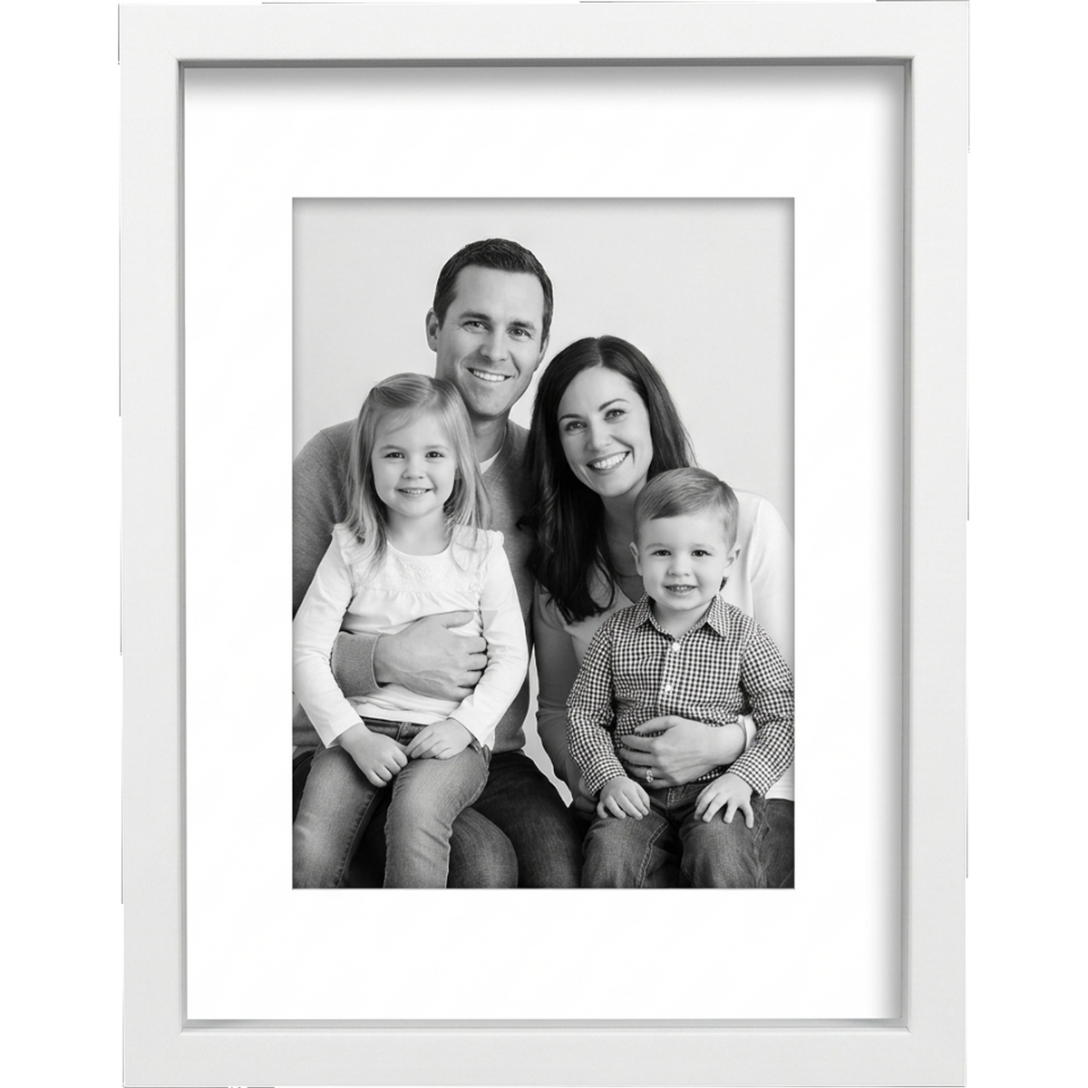 White float frame white mat