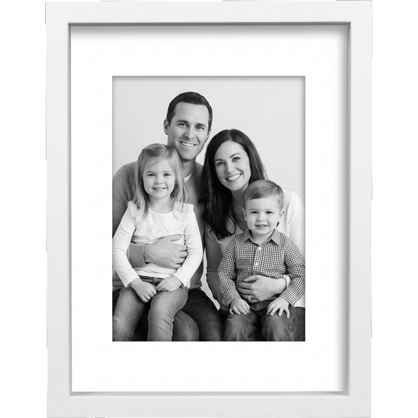 White float frame white mat