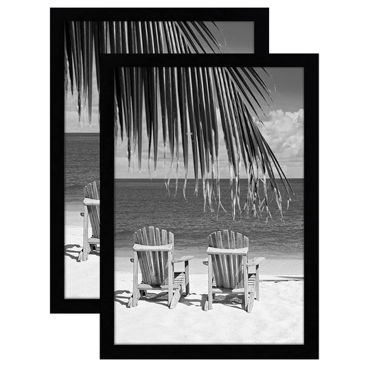 Black Poster Frames | Shatter-Resistant Glass. Hanging Hardware Included! - Picture Frame - Americanflat