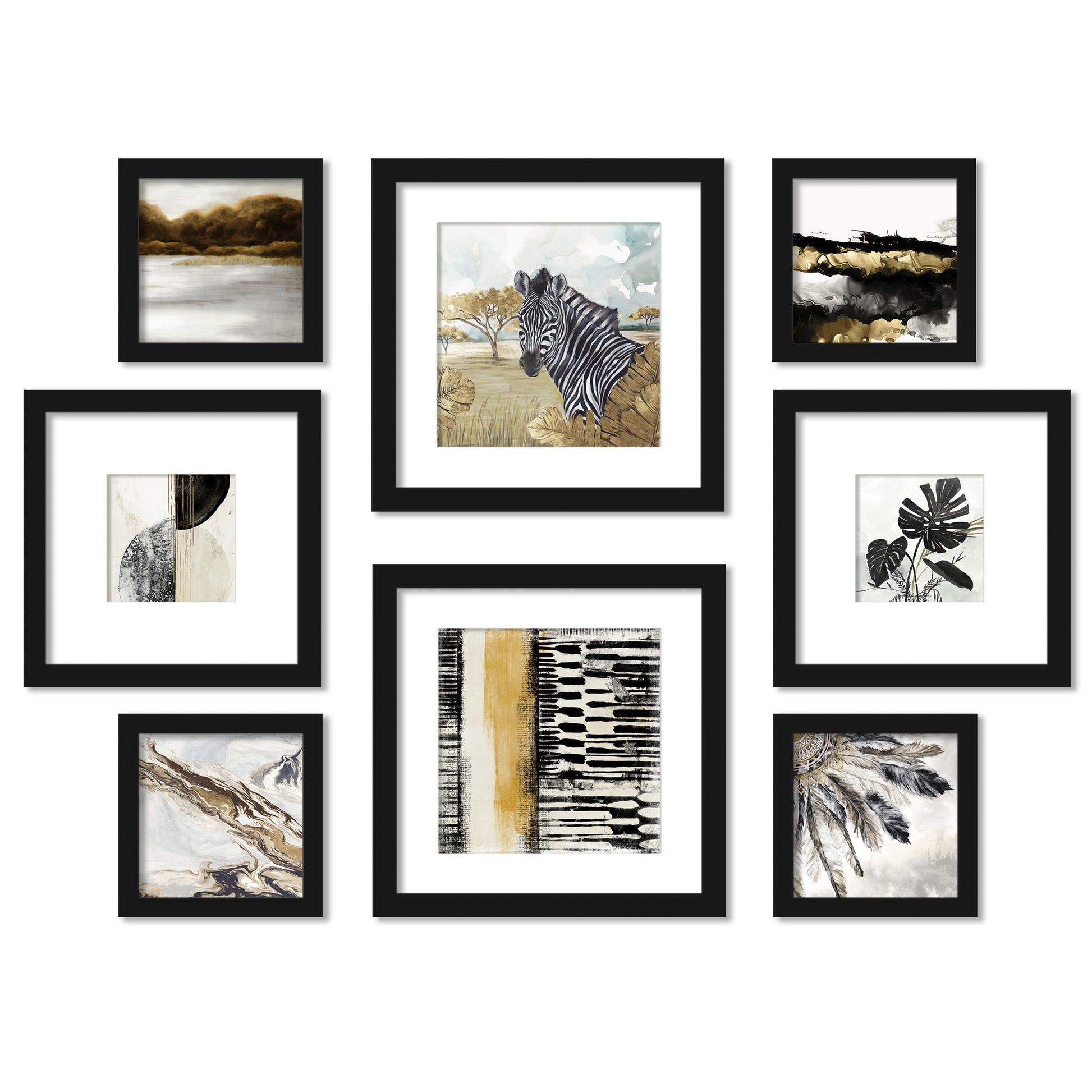  White Picture Frame Set - 8 pcs Gallery Wall Set of