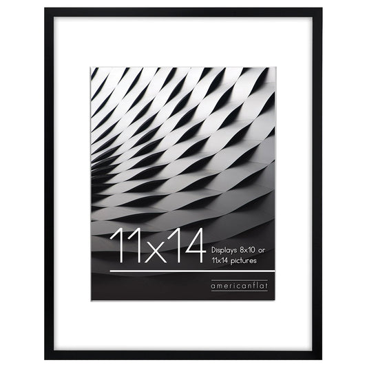 Picture Frame | Includes Mat | Slim Molding | Streamline Collection