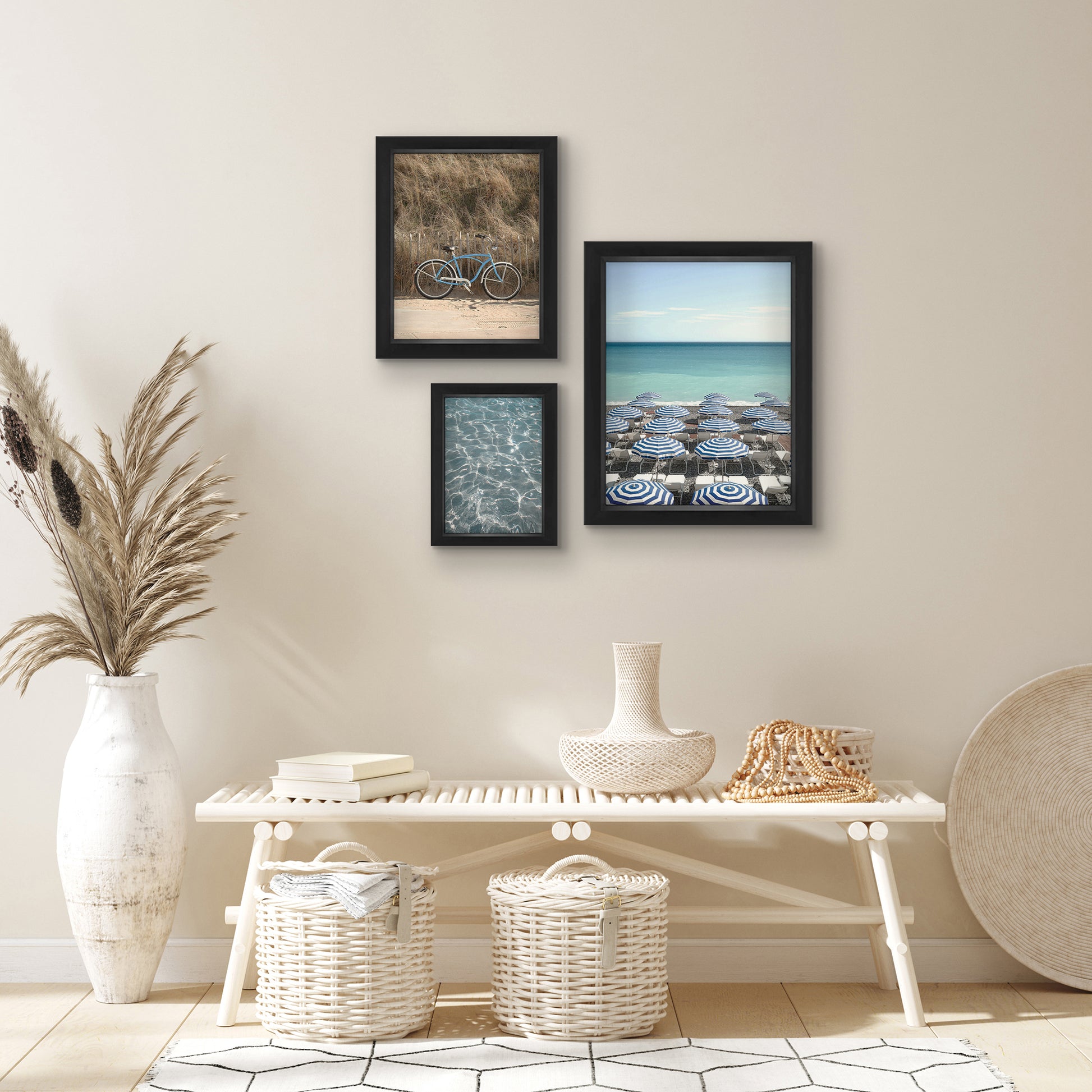 Island Travel Photography - 6 Piece Shadowbox Frame Gallery Wall Art Set Multi / White - Americanflat