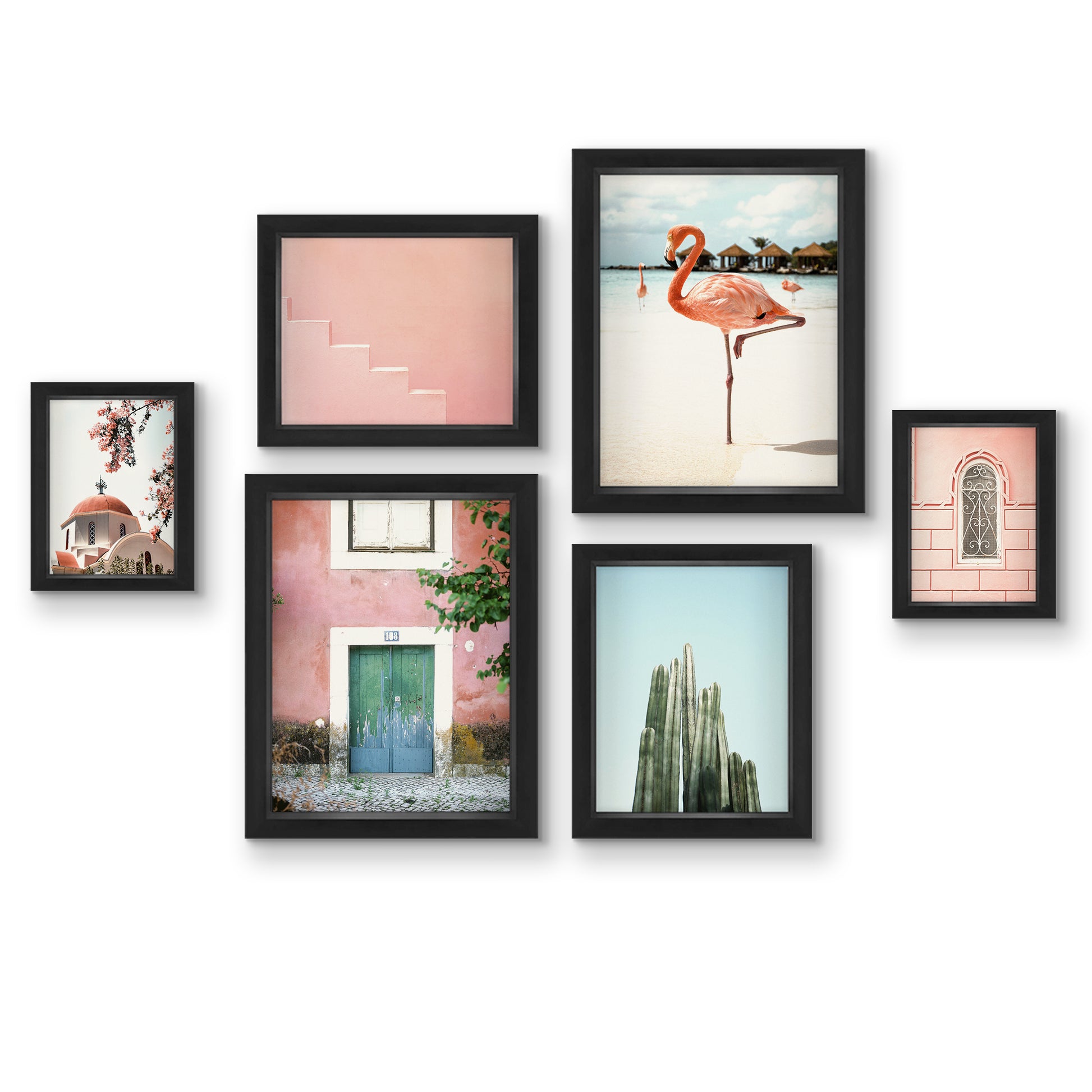 Island Travel Photography - 6 Piece Shadowbox Frame Gallery Wall Art Set Multi / White - Americanflat