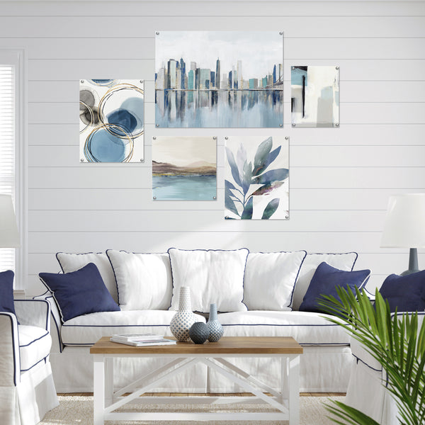 5 Piece Poster Gallery Wall Art Set - Watercolor NYC Women Love - Print