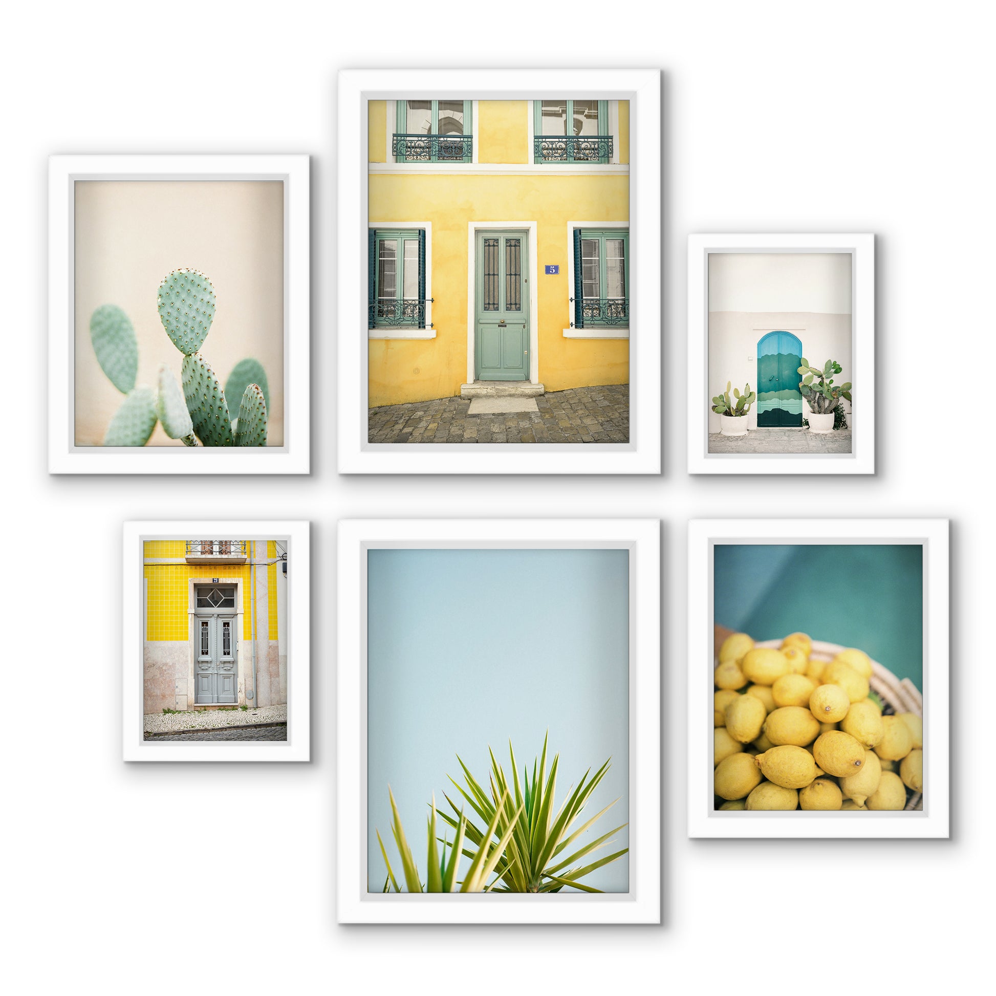 When Life Gives You Lemons - 6 Piece Shadowbox Frame Gallery Wall Art Set Multi / Black - Americanflat