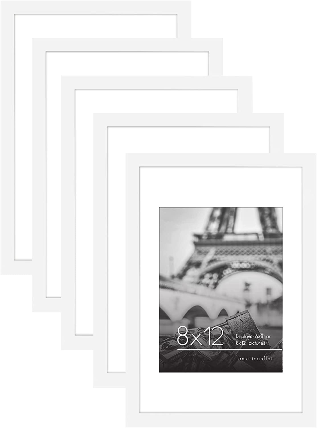 Picture Frame - Set of 5 Frames - Variety of Sizes and Colors