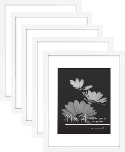 Picture Frame - Set of 5 Frames - Variety of Sizes and Colors