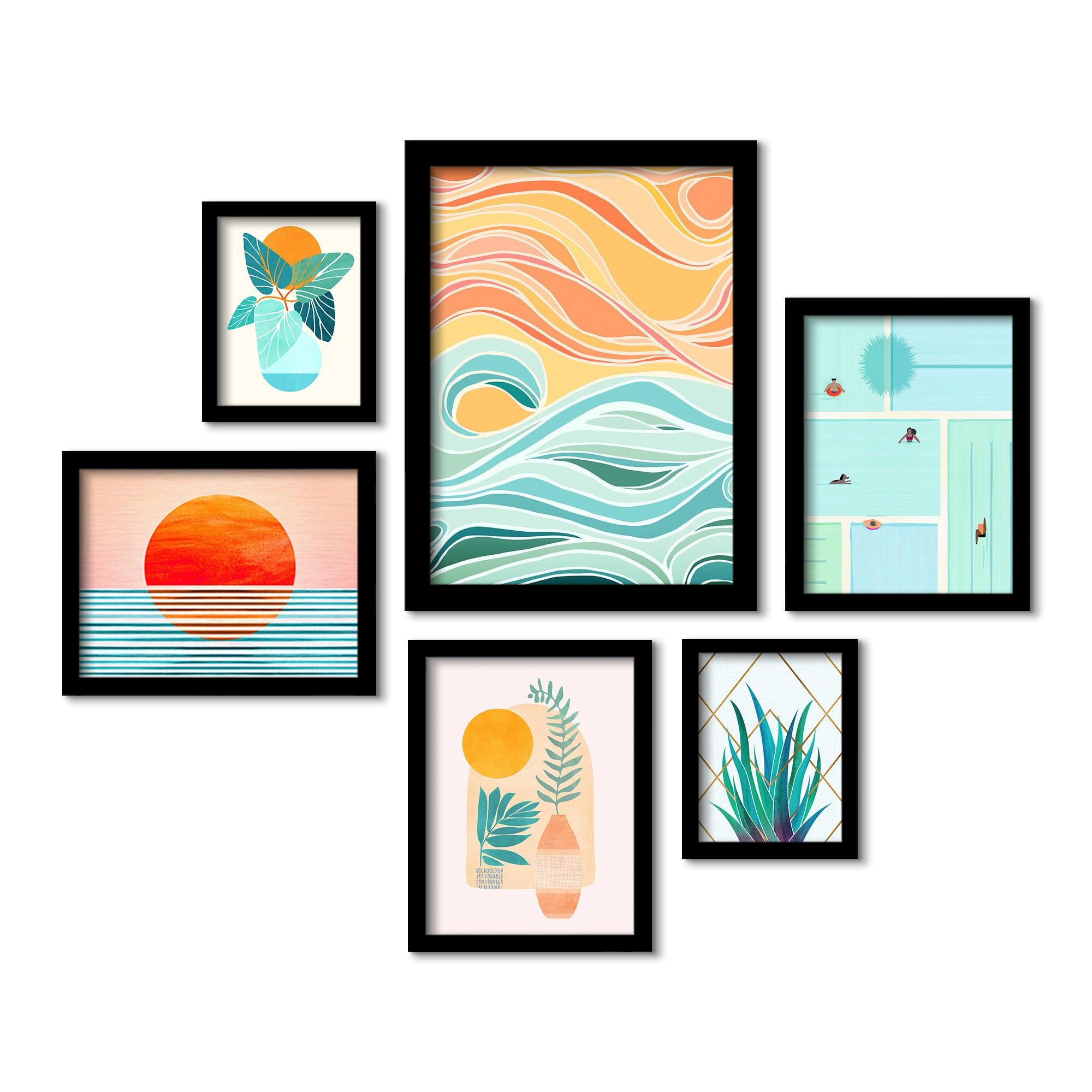 Sky And Sea - 6 Piece Framed Gallery Wall Set