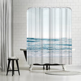 Blue Wave And Sand 1 by Artvir - Shower Curtain