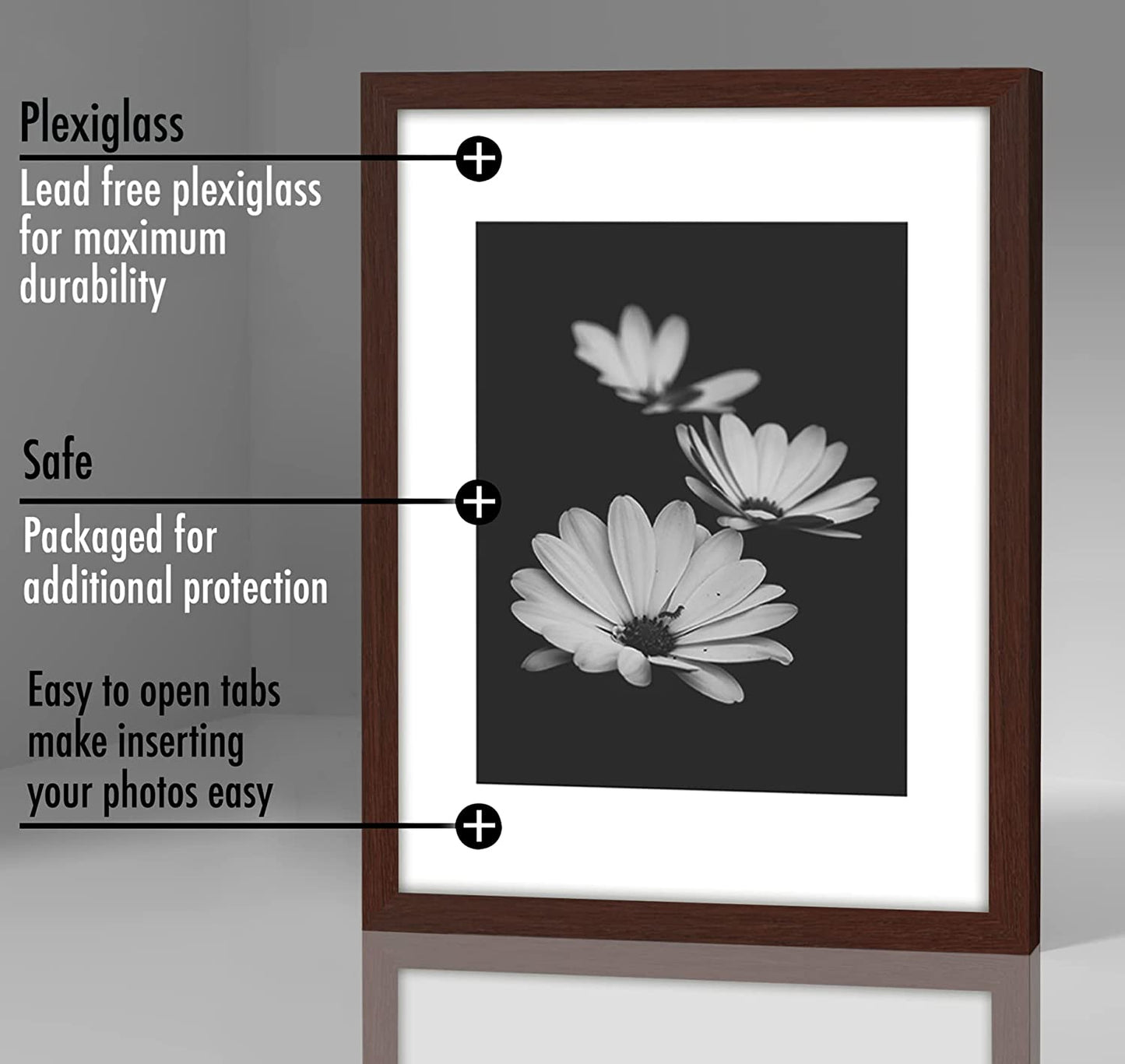 Picture Frame - Set of 5 Frames - Variety of Sizes and Colors