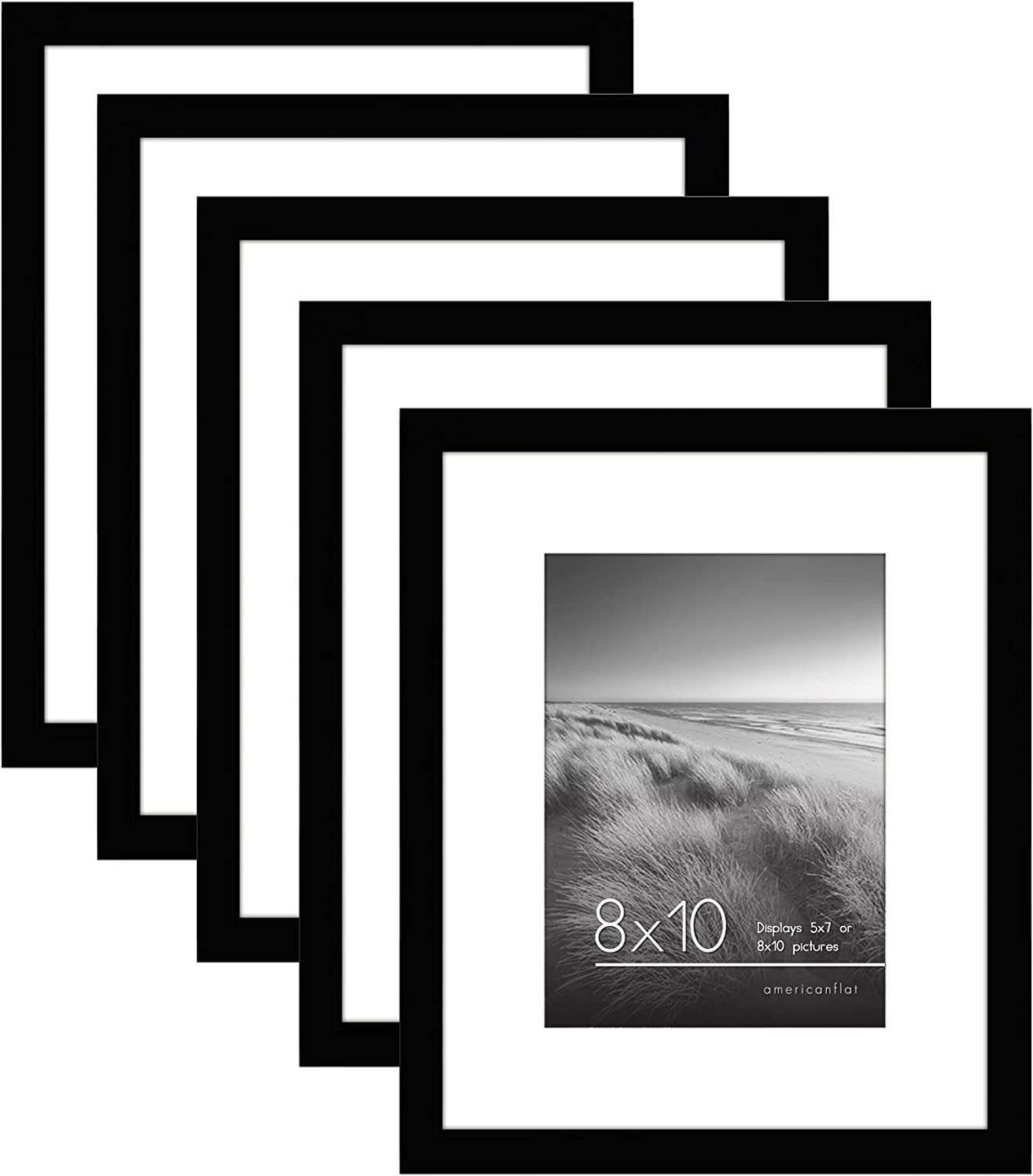 Picture Frame - Set of 5 Frames - Variety of Sizes and Colors