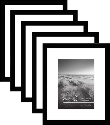 Picture Frame - Set of 5 Frames - Variety of Sizes and Colors
