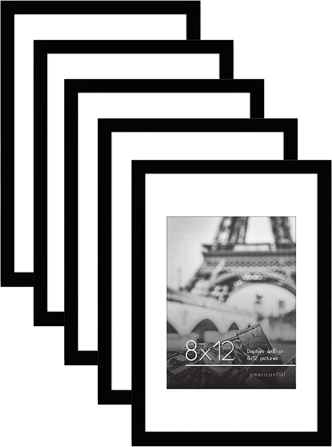 Picture Frame - Set of 5 Frames - Variety of Sizes and Colors