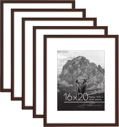 Picture Frame - Set of 5 Frames - Variety of Sizes and Colors