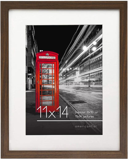 Picture Frame - Composite Wood with Shatter Resistant Glass -Vertical Formats for Wall - Multipack