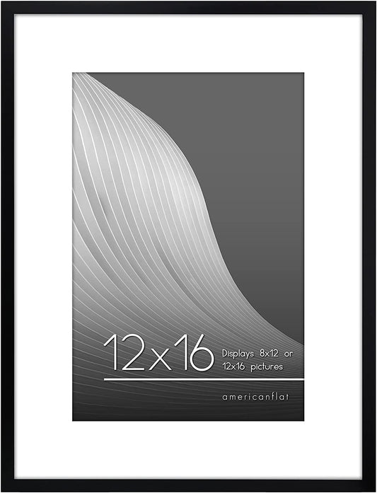 Picture Frame | Includes Mat | Slim Molding | Streamline Collection