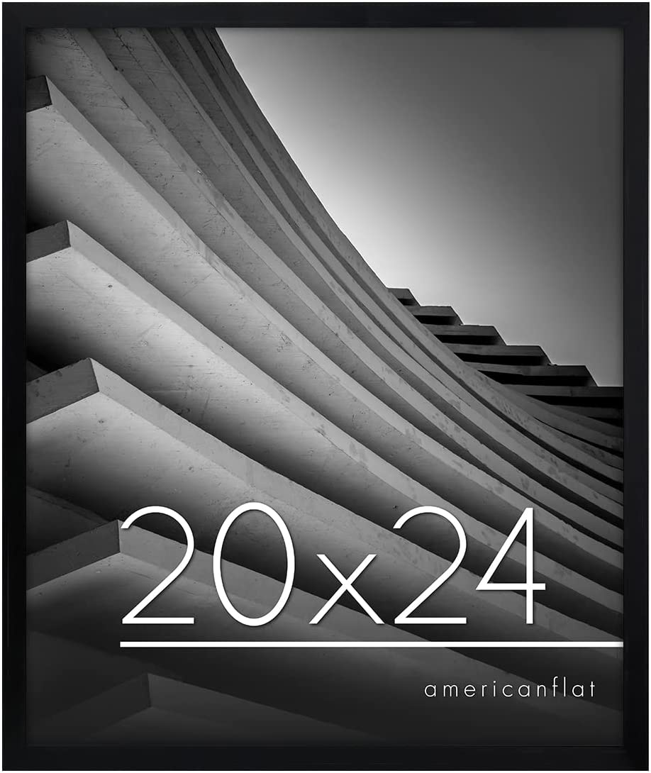 Thin Border Photo Frame in Black - Plexiglass Cover For Horizontal Formats - Picture Frame
