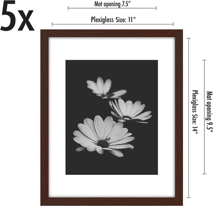 Picture Frame - Set of 5 Frames - Variety of Sizes and Colors