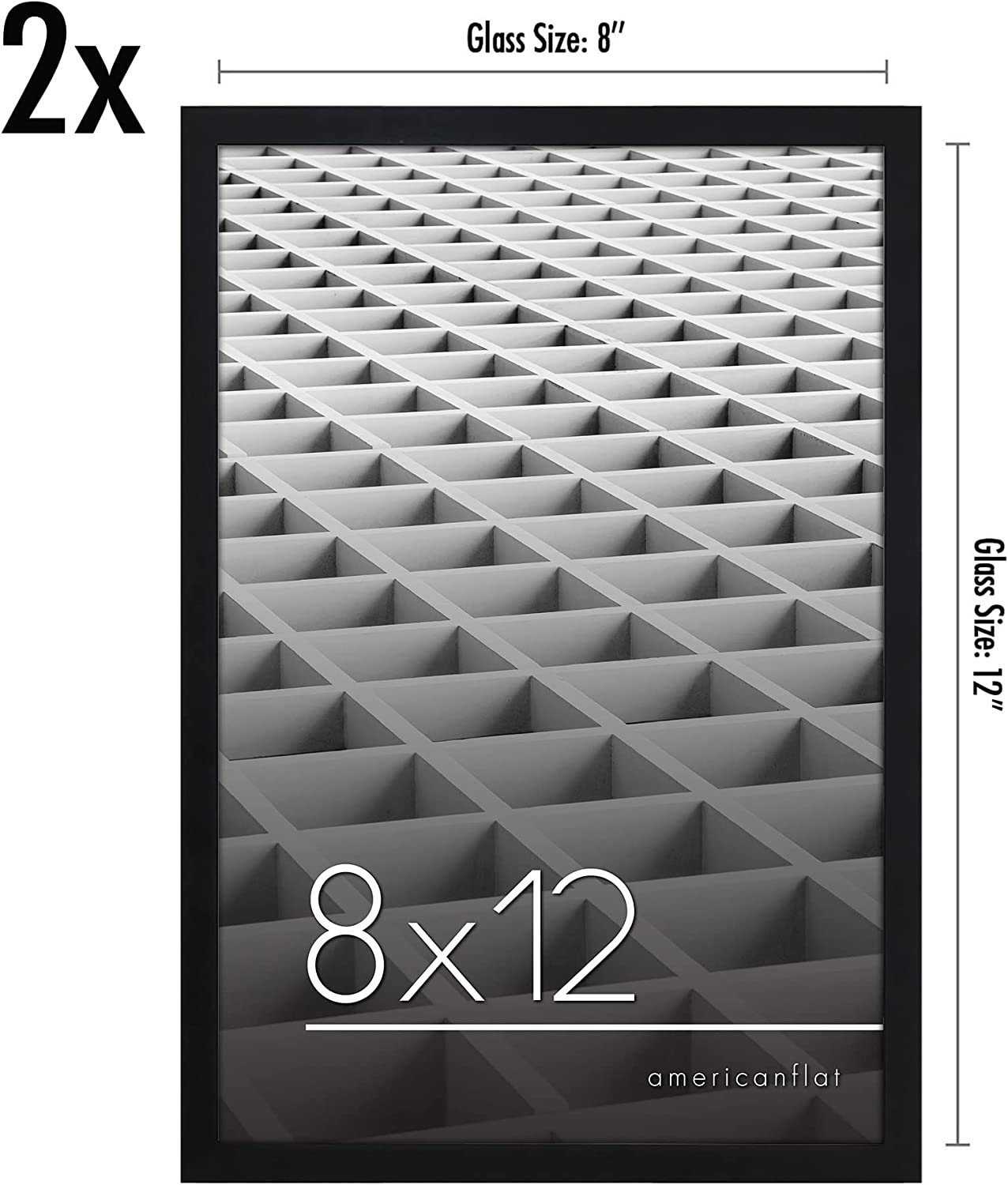 Thin Border Photo Frame in Black - Plexiglass Cover For Horizontal Formats - Picture Frame