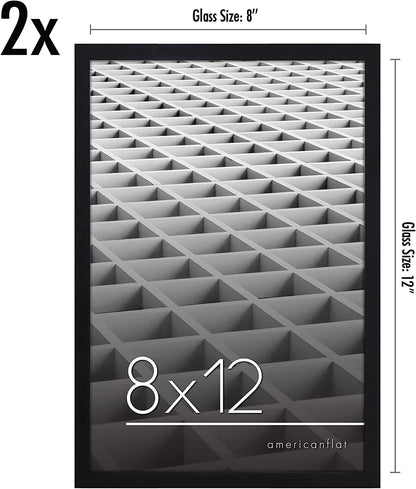 Thin Border Photo Frame in Black - Plexiglass Cover For Horizontal Formats - Picture Frame