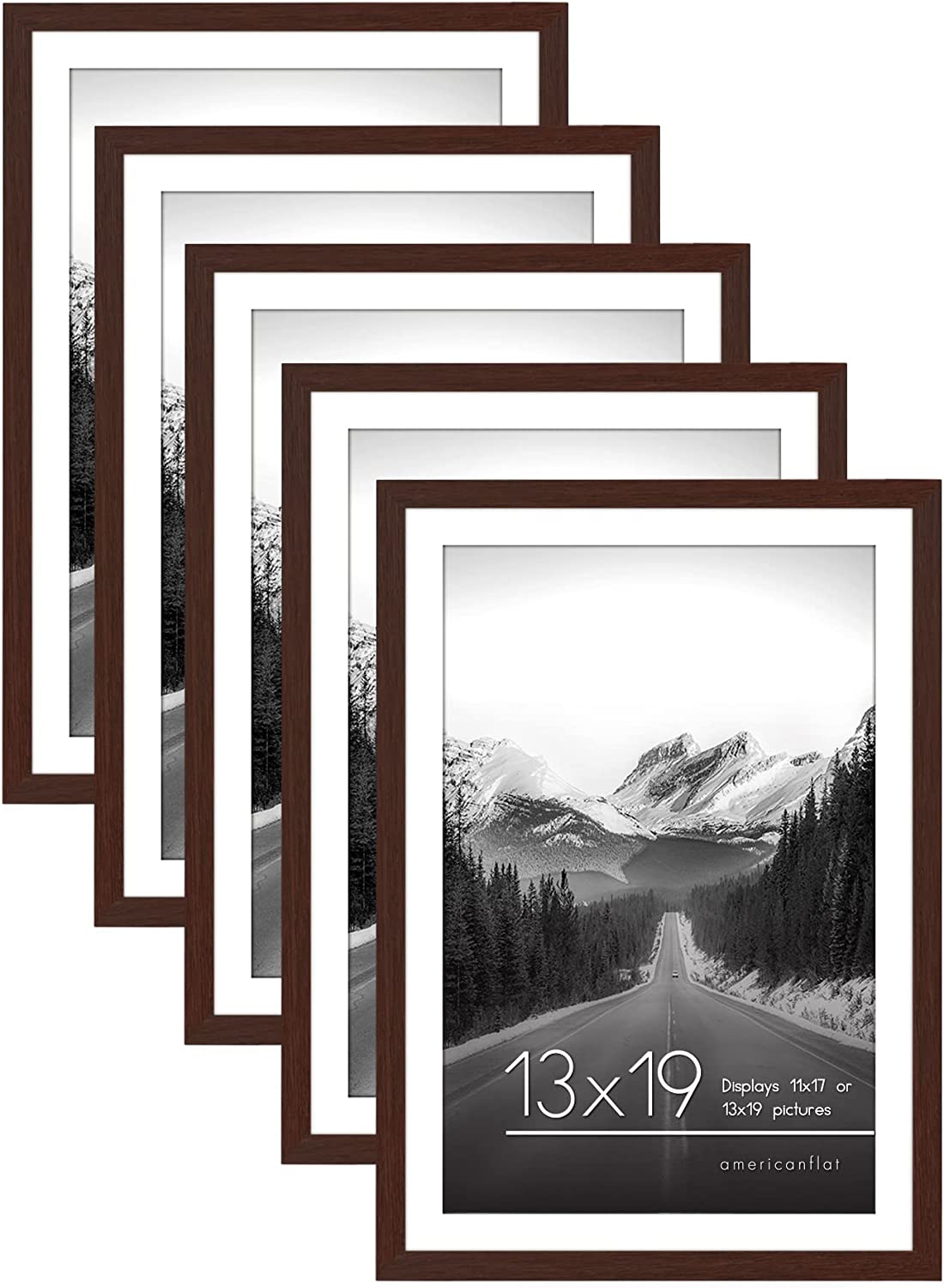 Picture Frame - Set of 5 Frames - Variety of Sizes and Colors