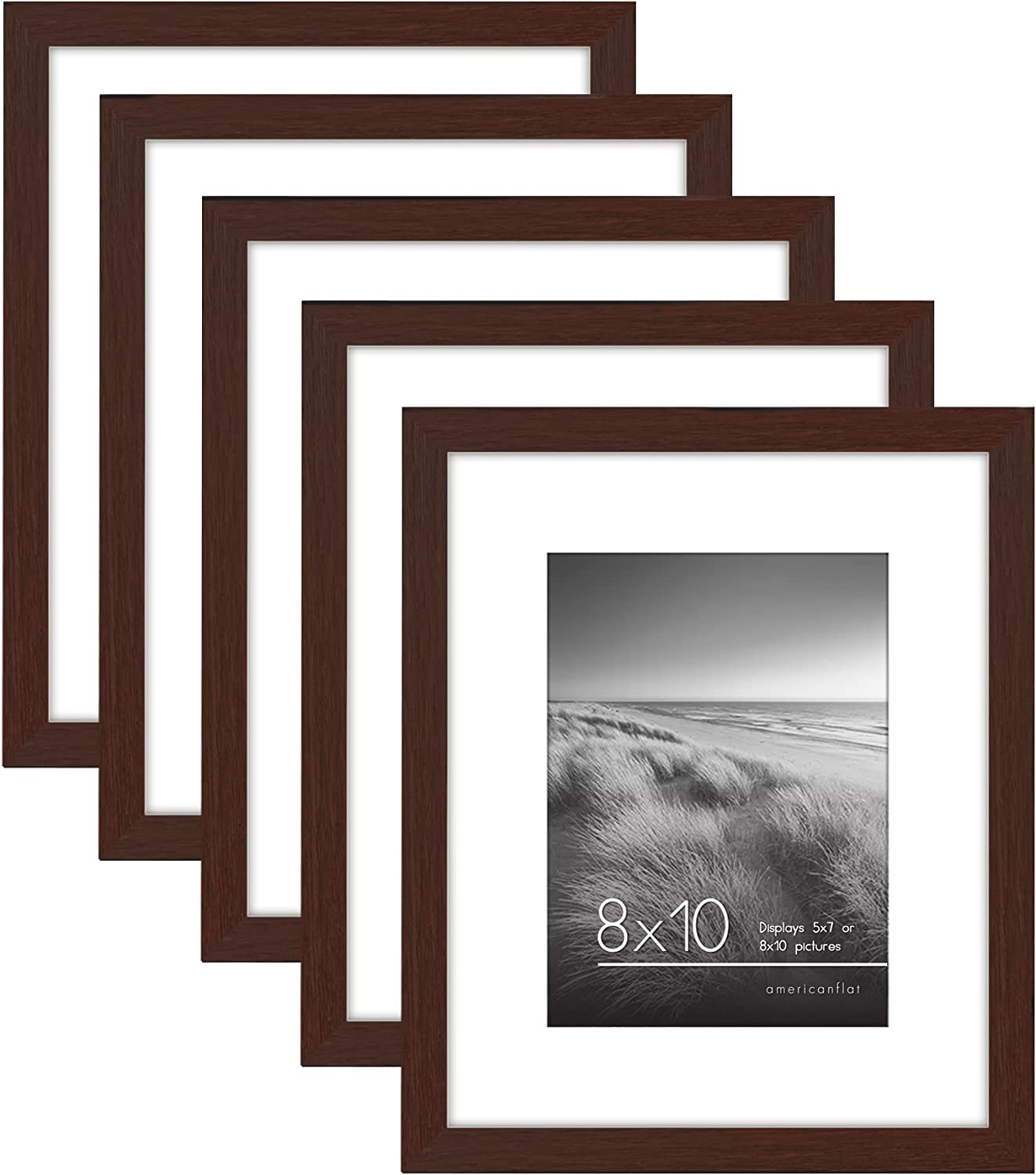 Picture Frame - Set of 5 Frames - Variety of Sizes and Colors