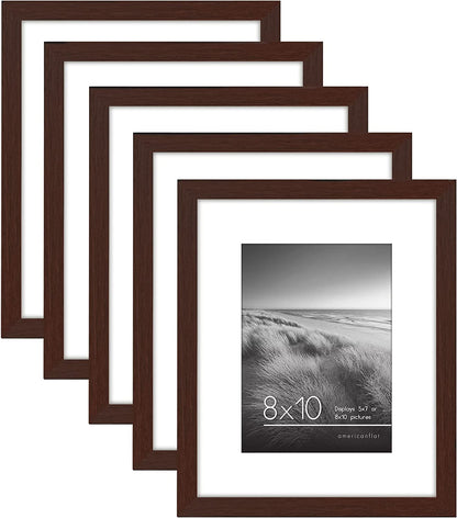 Picture Frame - Set of 5 Frames - Variety of Sizes and Colors
