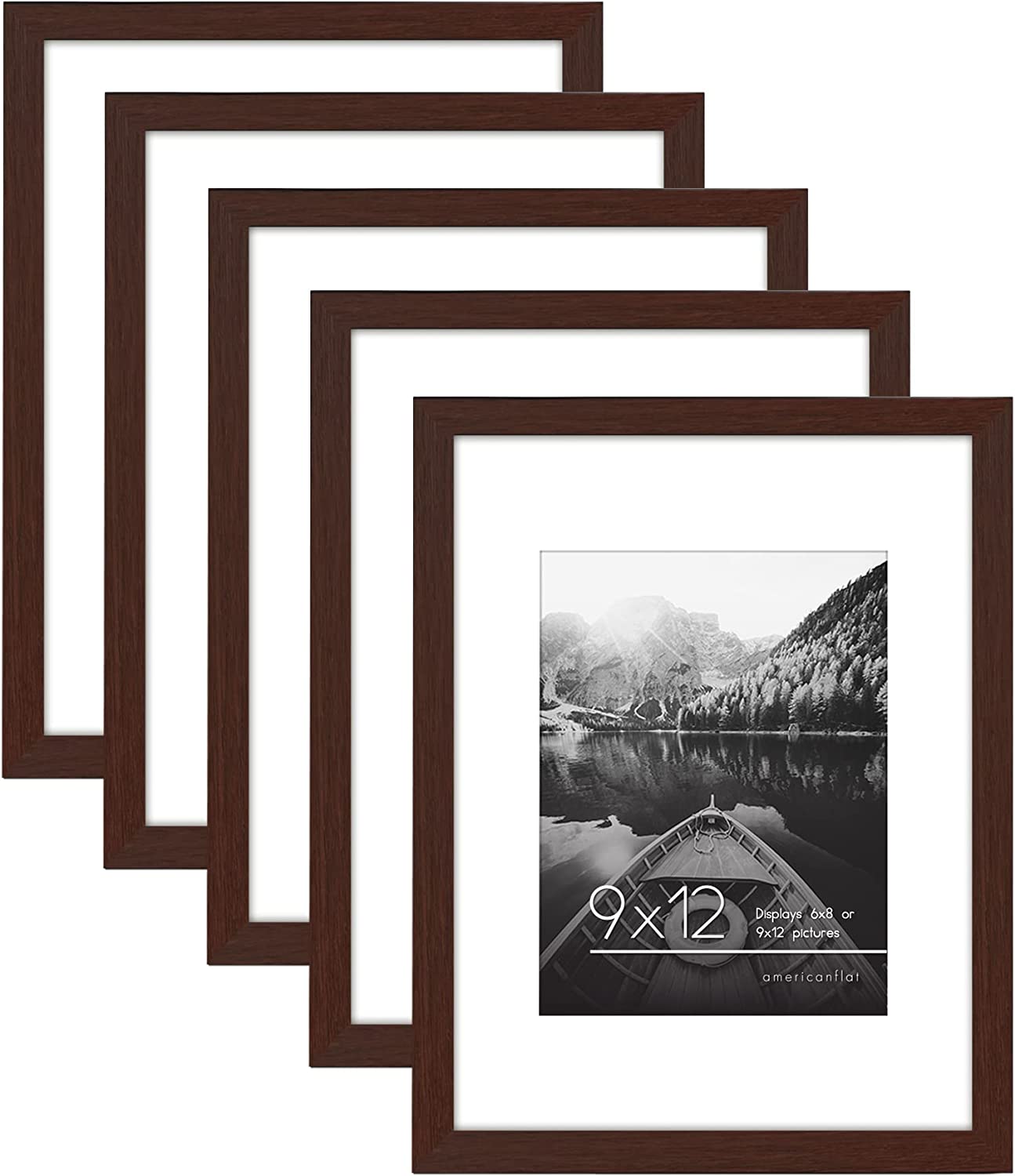 Picture Frame - Set of 5 Frames - Variety of Sizes and Colors