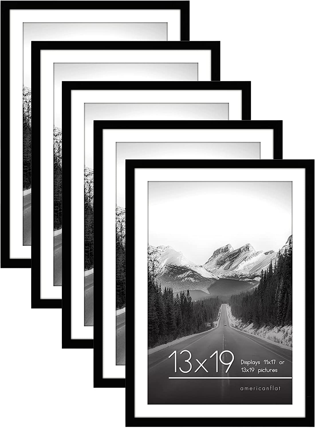 Picture Frame - Set of 5 Frames - Variety of Sizes and Colors