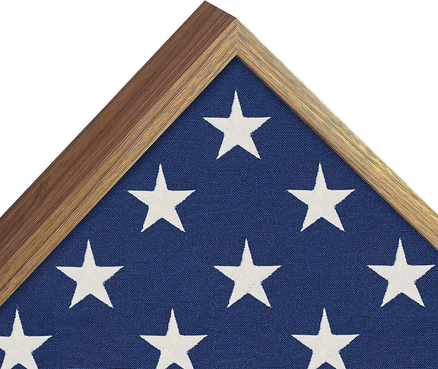 Flag Box Display Case for Burial Flag - Triangle Flag Holder with Wall Mount and Polished Plexiglass Front (Barn Wood)