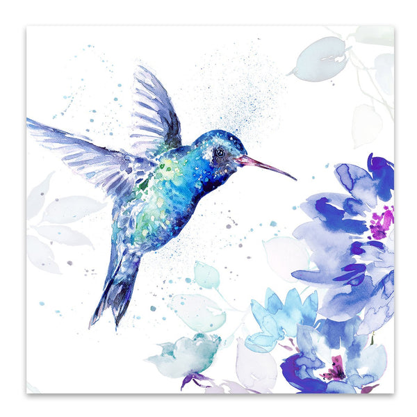 blue hummingbird drawing