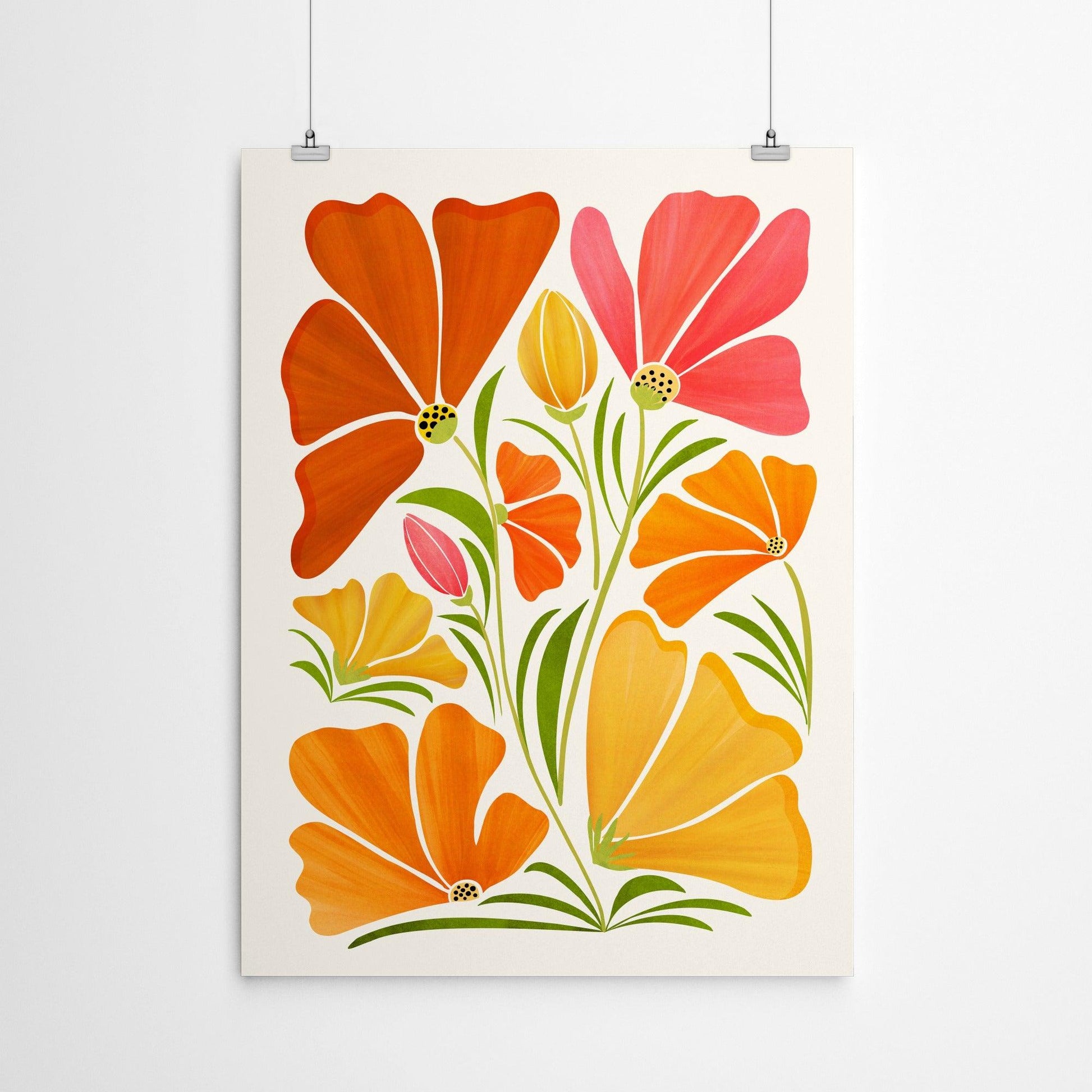 Wildflowers Art Print | Flower Wall Decor | Flower Art